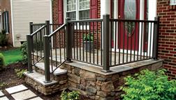Solutions_Aluminum_Railing_Systems_PTP_Post_To_Post_Stairs_Bronze_4x4_Posts_Square