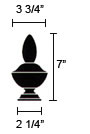 F100 Finial 4 Inch