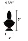 F100 Finial 5 Inch