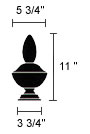 F100 Finial 6 Inch