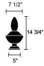 F100 Finial 8 Inch