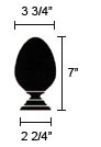 F101 Finial 4 Inch