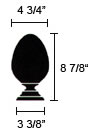 F101 Finial 5 Inch