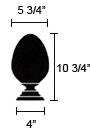 F101 Finial 6 Inch