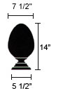 F101 Finial 8 Inch