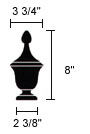 F103 Finial 4 Inch