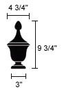 F103 Finial 5 Inch