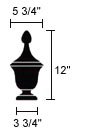 F103 Finial 6 Inch