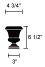 F105 Finial 5 Inch