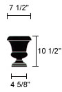 F105 Finial 8 Inch