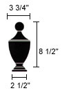 F107 Finial 4 Inch