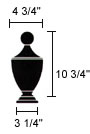 F107 Finial 5 Inch