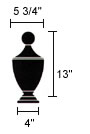 F107 Finial 6 Inch