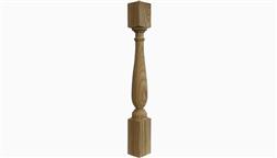 4_4x4_28_36_42_Inch_Balustrade_Wooden_Stair_Wood_Deck_Railing_Baluster_Spindle_Cedar_Treated_Ipe_Charlotte_Square_Top