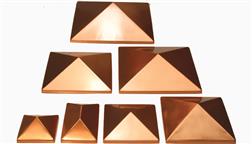 4x4_5x5_6x6_8x8_10x10_4x6_3x5_All_Real_Copper_Post_Point_Copper_Pyramid_Post_Cap_No_Without_Wood_Base