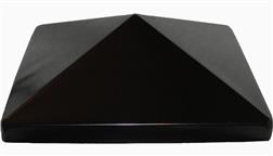 4x4_5x5_6x6_Gloss_Black_Aluminum_Metal_Top_No_Wood_Base_Cedar_Fence_Post_Caps_Capping_Deck_Cap_Black_Post_Point_2