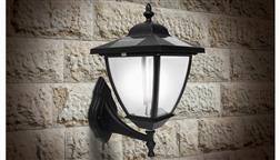 Classy_Caps_Elegante_Solar_Lamp_Lantern_SML556_Lit_Wall_Mount