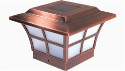 Classy_Caps_Outdoor_Solar_Fence_Deck_Light_Post_Cap_4x4_4_Inch_LED_Decorative_Prestige_Copper_SL079C