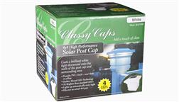 Classy_Caps_Solar_Outdoor_Lighting_Post_Deck_Fence_Cap_4x4_5x5_White_Vinyl_PVC_Cap_Classy_SL074W_Tall_Box