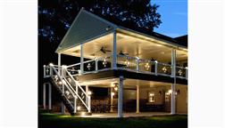 DeKor_Deck_Lighting_Illumination_All_Stairs_Millenium_Post_Cap_Rondi_LED_Light_Balusters_Bright_Night