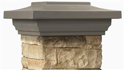 Deckorators_180285_Woodland_Gray_8x8_Post_Cap_Faux_Stone_Capping