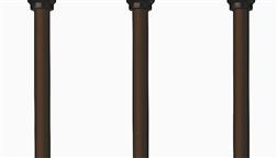 Deckorators_Classic_Round_3-4_Inch_Aluminum_Deck_Baluster_Matte_Textured_Weathered_Brown
