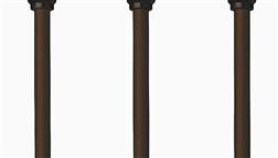 Deckorators_Classic_Round_3-4_Inch_Aluminum_Deck_Baluster_Matte_Textured_Weathered_Brown