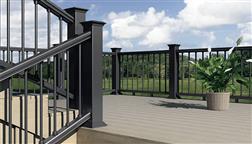 Deckorators_Composite_Railing_Rail_System_Kit_Porch_Rails_Stairs_Handrail_CTX_Pro_Colonial_Black_Round_Aluminum_Balusters