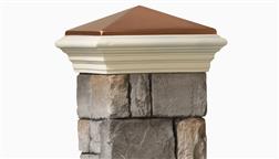 Deckorators_Faux_Stone_Post_Cap_Fake_Stone_Top_Flat_Copper_Cast_Pyramid_8x8_Post_Cap
