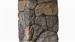 Deckorators_Faux_Stone_Post_Cover_8x8_Post_Sleeve_Fake_Stone_Rock_Fieldstone_Gray