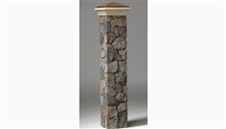 Deckorators_Faux_Stone_Post_Cover_8x8_Post_Sleeve_Fake_Stone_Rock_Fieldstone_Gray_Full_Stackable