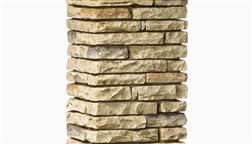 Deckorators_Faux_Stone_Post_Cover_8x8_Post_Sleeve_Fake_Stone_Rock_Stacked_Copper_Gray
