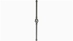 Dekor_Round_Aluminum_Baluster_With_Single_One_Basket_26_27_32_Inch_7-8_Thick