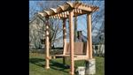 Nantucket-Post-Cap-Red-Cedar-Pergola-Arlington-Garden-Pergola