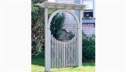 Nantucket_Post_Cap_Pergola_Arbor_Seaside_Simple_Outdoor_Arch_With_Rafters_Gate