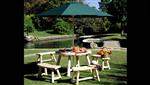 Rustic_Natural_Cedar_Furniture_Round_Umbrella_Table_Group_1113A