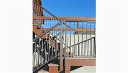 Solutions_Aluminum_Railing_Systems_Bronze_Side_Fascia_Mounted_Posts_Round_Level_Stairs