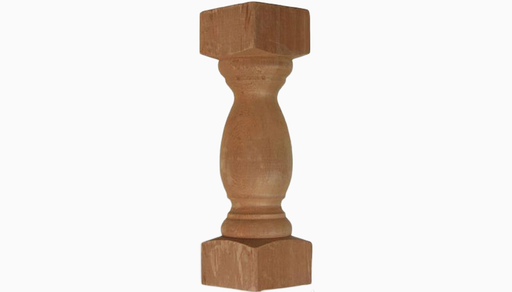 Accent 3x3 7-1/2" Cedar Turned Wood Balusters by Mr Spindle