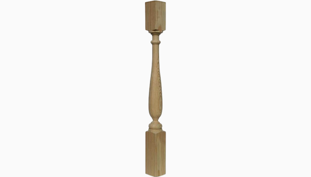 Charlotte Square Top 3x3 Pressure Treated Balusters by Mr Spindle
