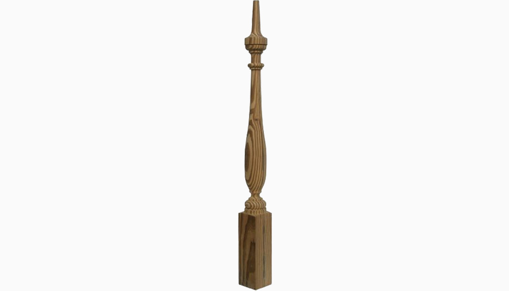North Carolina Taper Top 3x3 Cedar Turned Wood Balusters by Mr Spindle