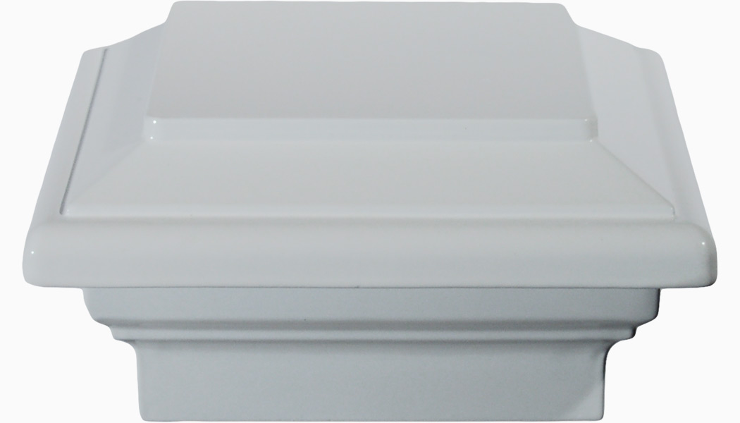 Titan White Flat Aluminum Post Cap by Aurora