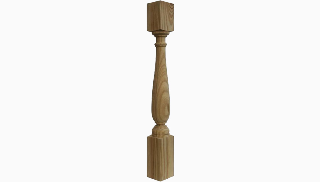 Charlotte Square Top 4x4 Pressure Treated Balusters by Mr Spindle