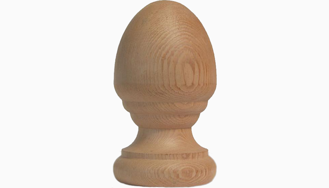 Acorn With Rings 4" Cedar Wood Finials by Mr Spindle