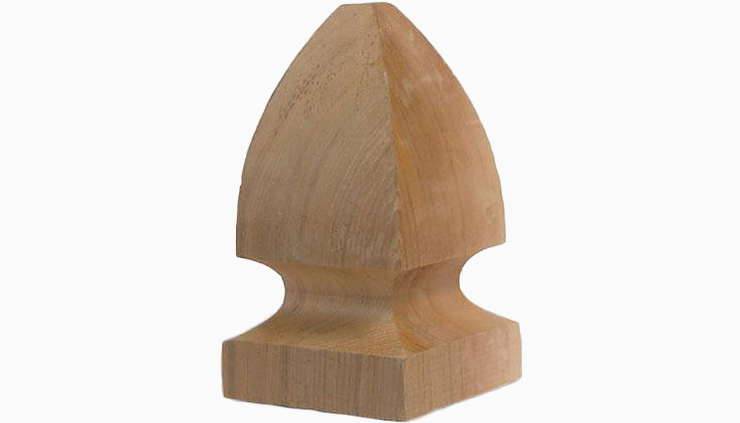 French Acorn 4 Cedar Wood Finials by Mr Spindle 