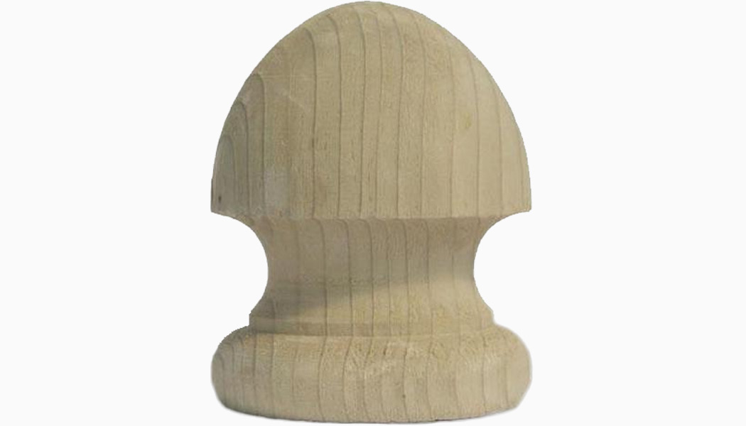 Mushroom 4" Cedar Wood Finials by Mr Spindle