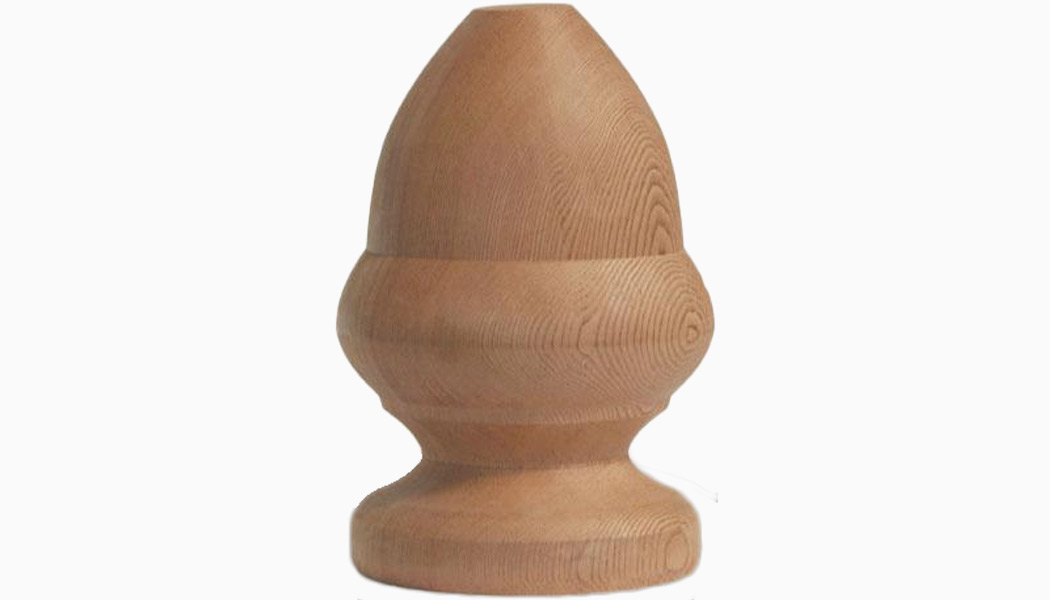 Winnipeg Acorn 4" Cedar Wood Finials by Mr Spindle