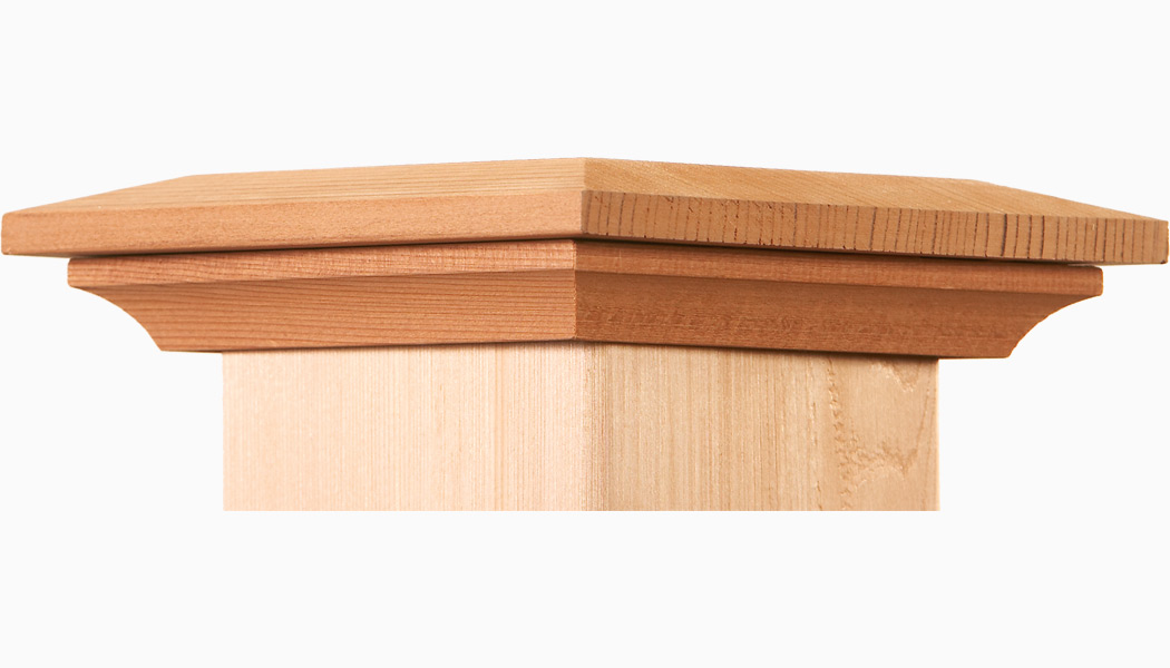 Back Street Wood Post Caps by Nantucket Post Cap