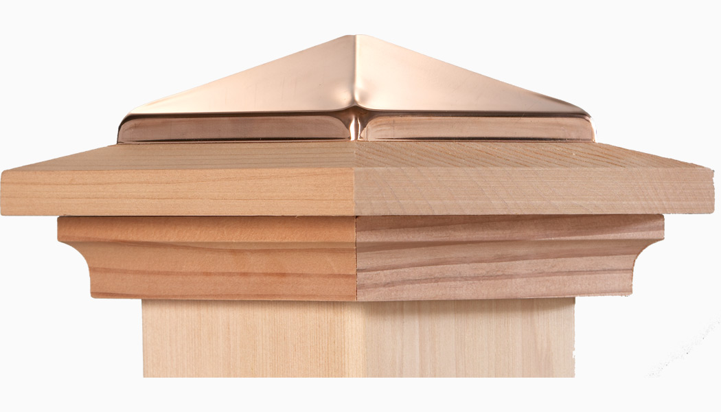 East Creek Copper Top Post Caps by Nantucket Post Cap