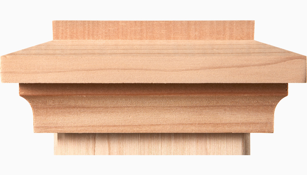 Island Flat Wood Post Caps by Nantucket Post Cap