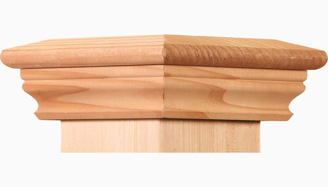 Sea Breeze Flat Wood Post Caps by Nantucket Post Cap